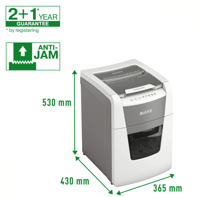 Paper shredder Leitz IQ Auto+ Small Office 100 P5 2x15mm