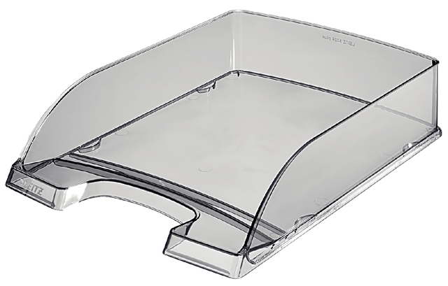 Letter Tray Leitz Plus A4 transparent smoked glass