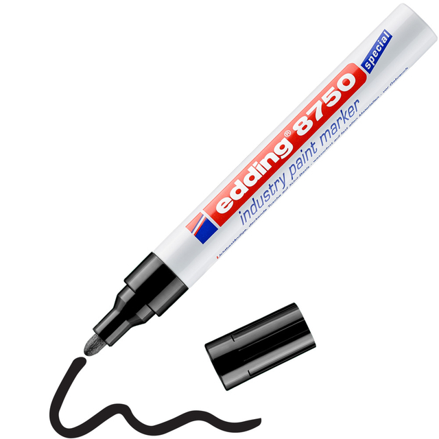 Paintmarker edding 8750 industrie 2-4mm zwart