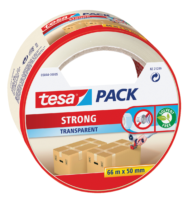 Verpakkingstape tesapack® Strong 66mx50mm transparan