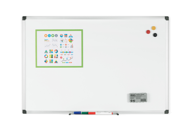 Whiteboard Quantore 90x120cm enamel magnetic