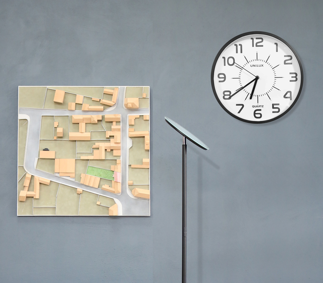 Wandklok Unilux Pop  Ø 30.5cm kunststof zwart