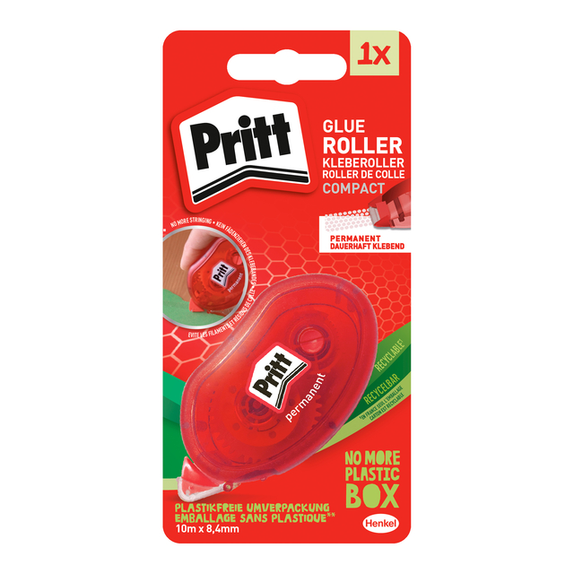 Glue roller Pritt Compact permanent 10m on blister