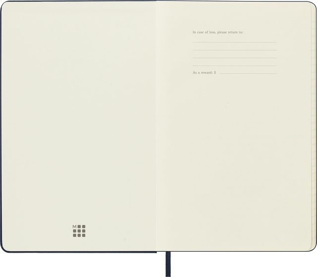 Notitieboek Moleskine large 130X210mm lijn hard cover sapphire blue