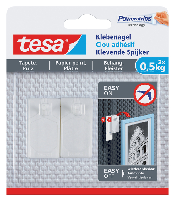 tesa SMS Adhesive Nail, 0,5kg, Wallpaper