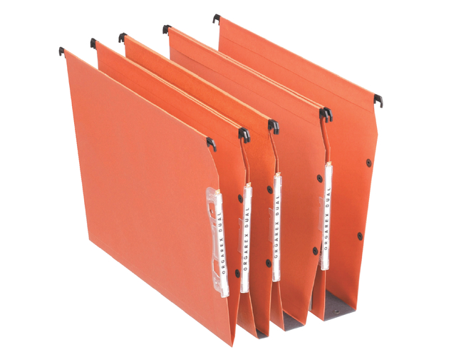 Dual Lateral Suspension File Esselte Orgarex 345x275x15mm orange