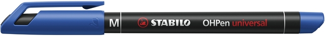 Viltstift STABILO OHpen 843/41 permanent rond medium blauw