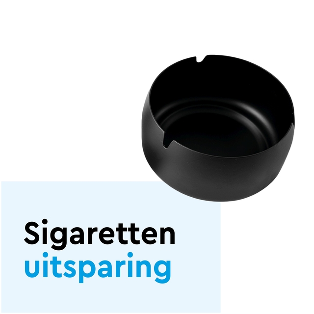 Asbak BRASQ tafelmodel 1 liter met deksel AT700 zwart
