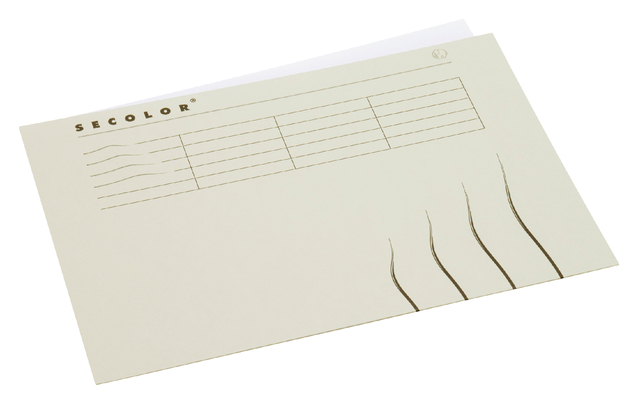 Folding folder Secolor A4 100% recycled cardboard 250 gr gray