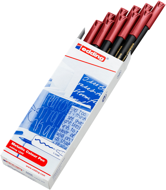 edding 1200 metallic colour pen red metallic