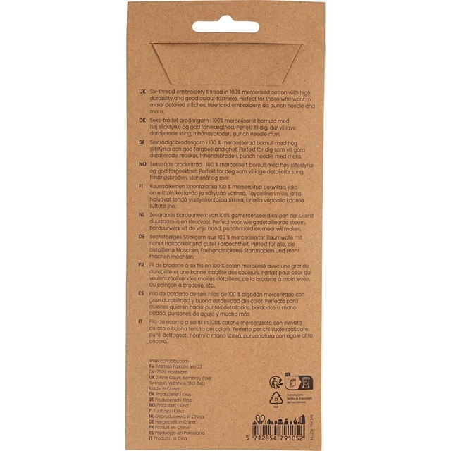 Borduurgaren Creativ Company 8mx1mm set à 10 kleuren