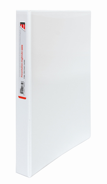 Presentation ringbinder Quantore A4 4-rings D-mech 20mm white
