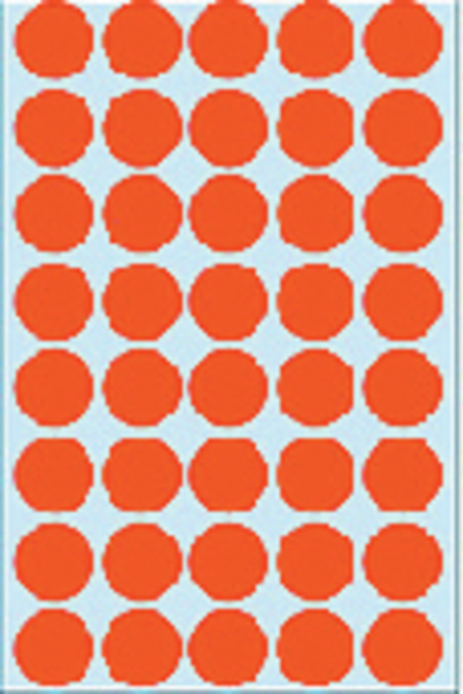 Multi-purpose labels ø 19mm red 1280 pcs