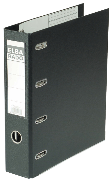 ELBA Lever Arch File "rado plast" A4 Double mechanism, exchangeable spine label, Black