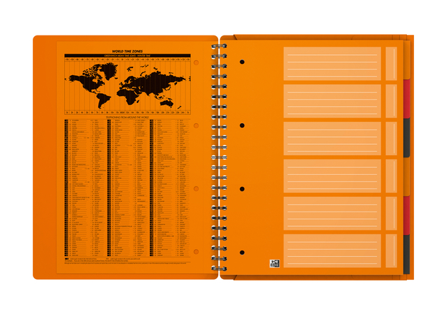 Oxford International A4+ Polypropylene Twin-wire Organiserbook Narrow Ruled 160 Pages Orange SCRIBZEE® Compatibl