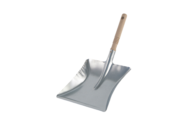 CLNQ Dustpan galvanized wooden handle 23x21cm
