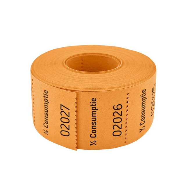 Consumptiebon Combicraft 1/2 consumptie 500 stuks oranje