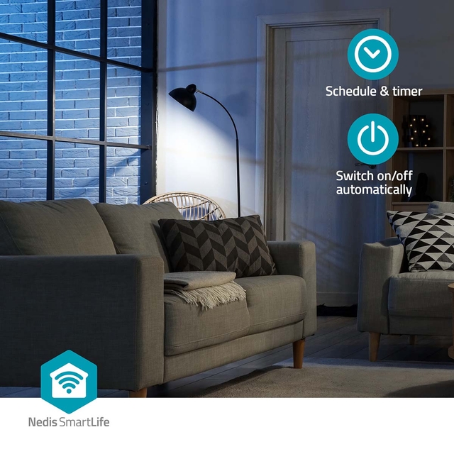 Slimme stekker Nedis Smartlife Wifi 3 stuks wit