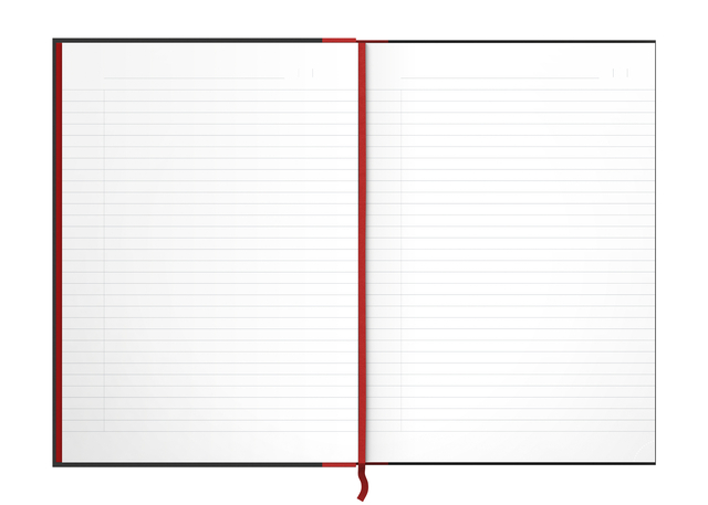 OXFORD Black n' Red A4 Hardback Casebound Notebook Ruled 192 Pages Black