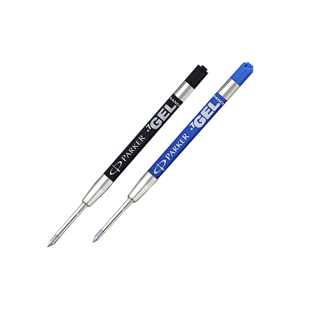Gelschrijvervulling Parker Quink medium blauw blister à 2 stuk