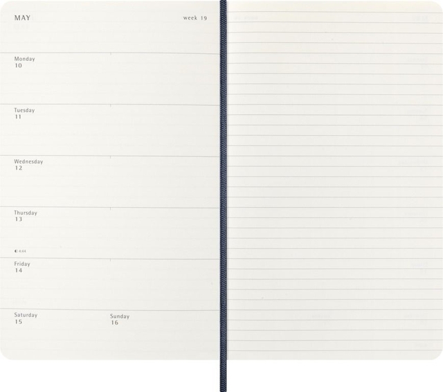 Agenda 2027 Moleskine 18M Planner Weekly 7dagen/1pagina large sc sapphire blue