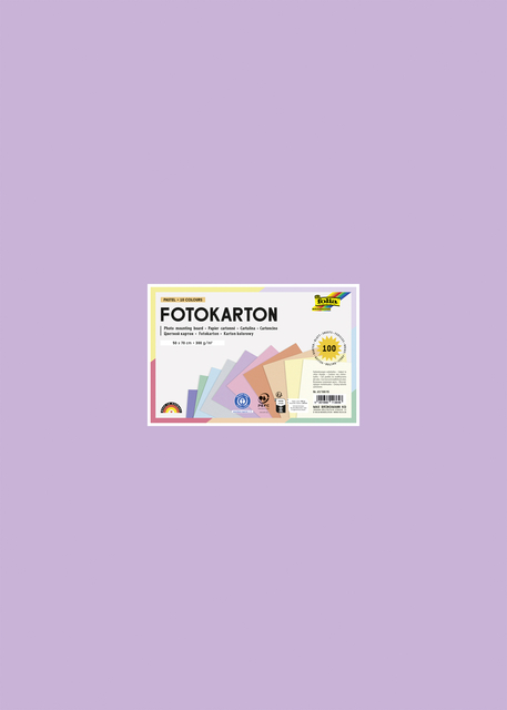 Fotokarton Folia 2-zijdig 50x70cm pastel assorti