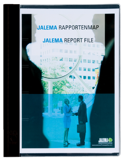 Jalema A4 Report File black with strip and cover