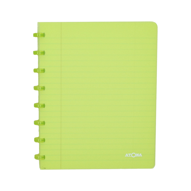 Schrift Atoma A5 blanco 144blz 90gr PP transparant assorti