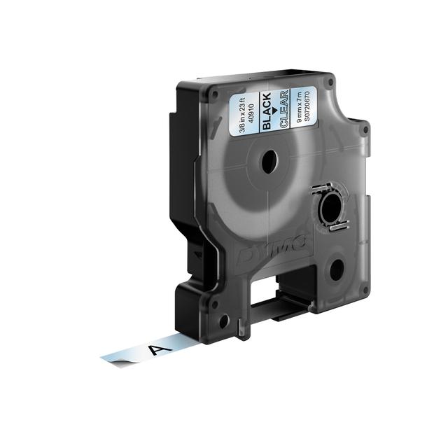 Dymo Tape 9mmx7M Blk/Cl 40910/S0720670