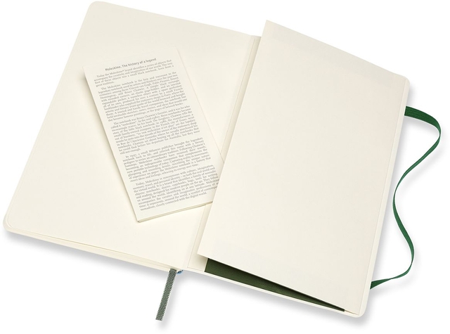 Notitieboek Moleskine large 130x210mm dots soft cover myrtle green
