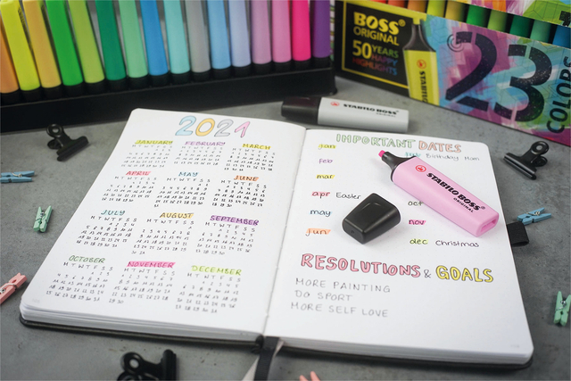 Markeerstift STABILO BOSS Original 70/4 pastel incl grijs assorti etui à 4 stuk