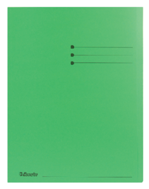 Document wallet Esselte with foldover A4 manilla 180gr green