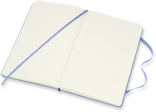 Notitieboek Moleskine large 130x210mm blanco hard cover hydrangea blue