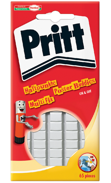 Poster Buddies Pritt double-sided adhesive pads for aot posters blister of 65 pieces