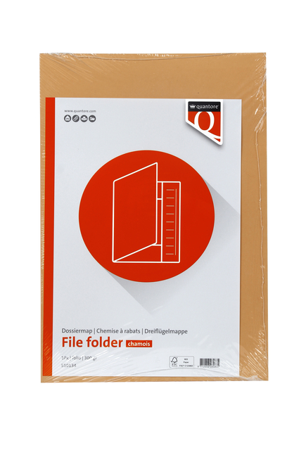 Dossiermap Quantore folio 300gr chamois