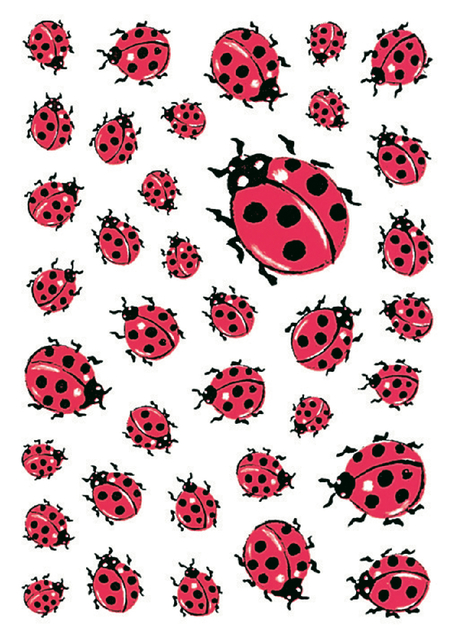 DECOR stickers ladybirds 3 sheets