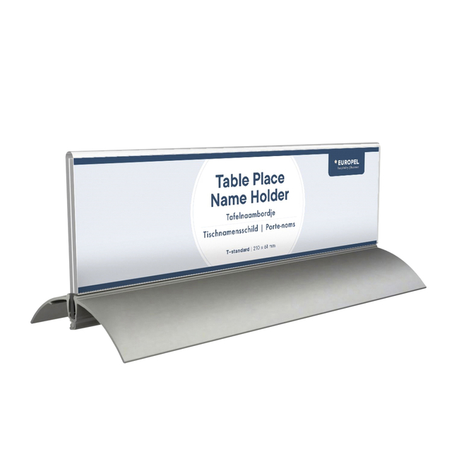 Table Place Name Holder OPUS 2 61x210mm Acrylic/Aluminium