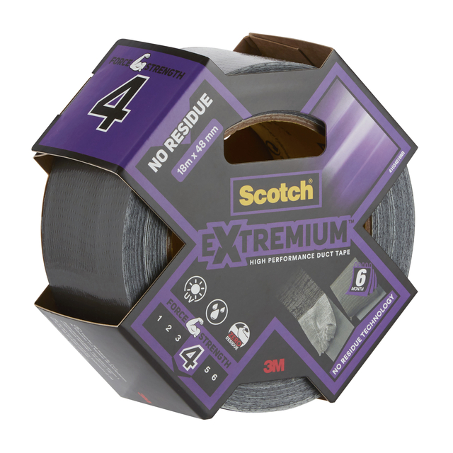 Duct tape Scotch Extremium no residue 18.2mx48mm grey