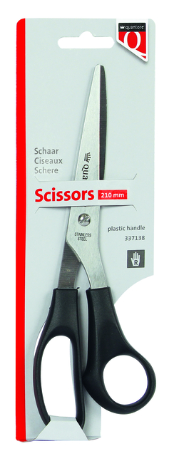 Quantore scissors 210mm + black plastic handle