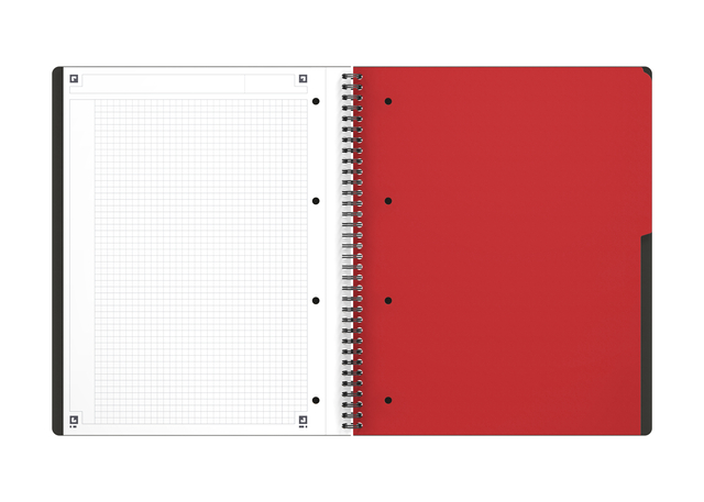 Spiraalblok Oxford International Activebook A4+ 160 pagina's ruit 5mm