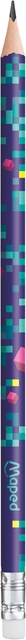 Potlood Maped Pixel Party met gum set à 12 stuk