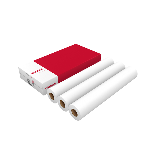Inkjetpapier Canon 610mmx50m 90gr standaard 3 rollen