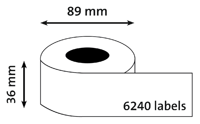 Etiket Dymo LabelWriter adressering 36x89mm 24 rollen á 260 stuks wi