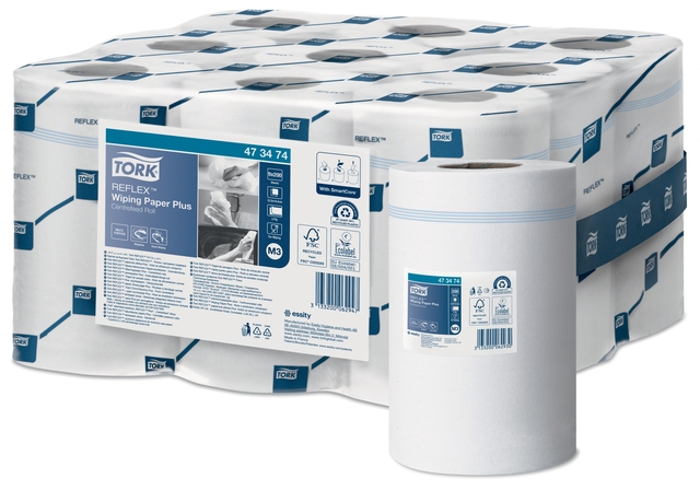 Poetspapier Tork M3 Reflex Plus Advanced 2-laags 200 vel wit 473474
