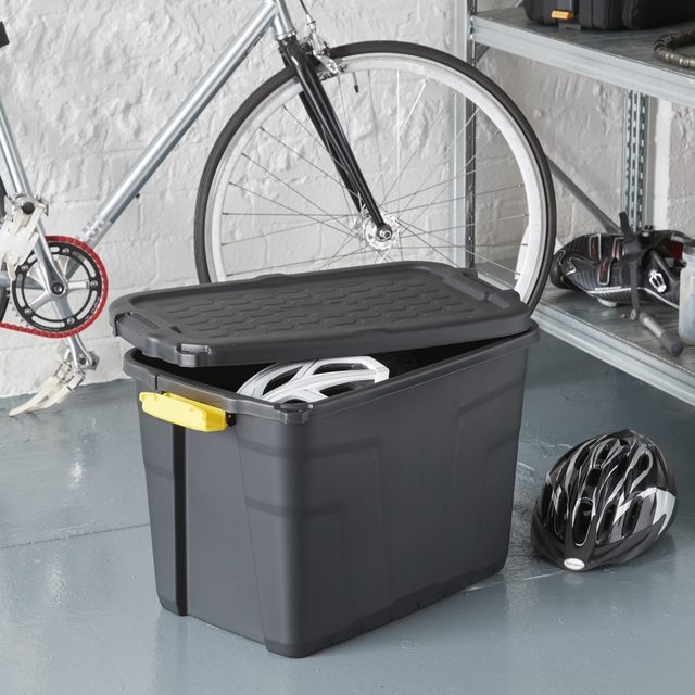 Opbergbox Bankers Box 60L met handgrepen robuust zwart