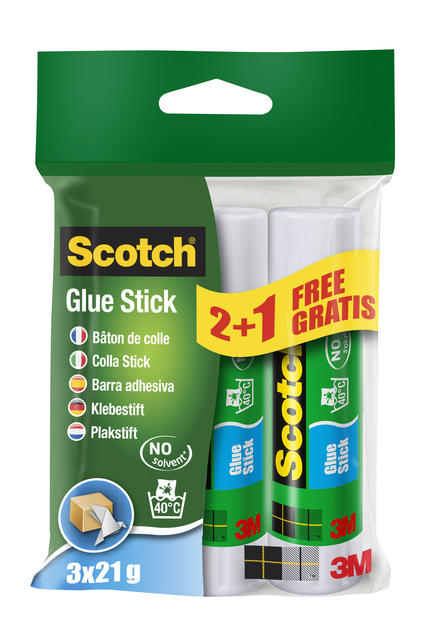 Glue stick Scotch 21gr 2+1 free