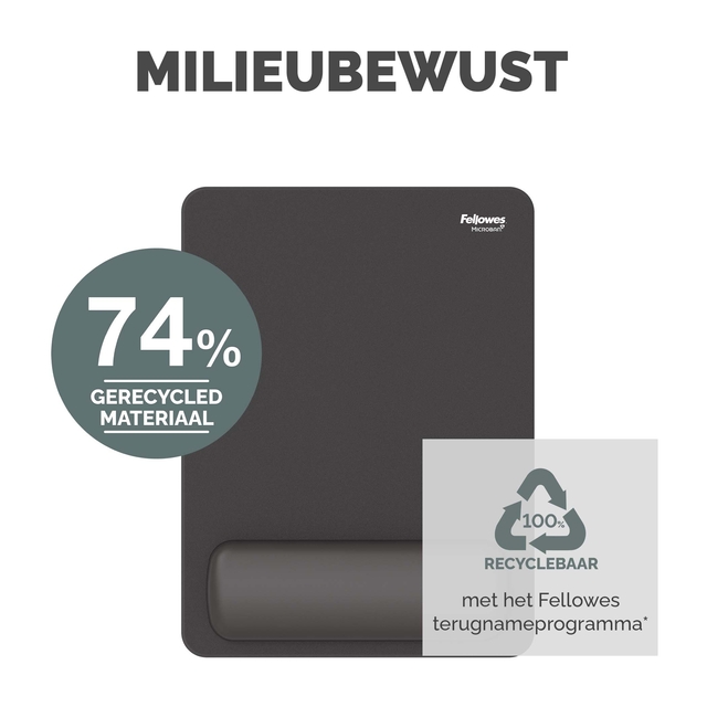 Muismat met polssteun Fellowes Breyta XL zwart