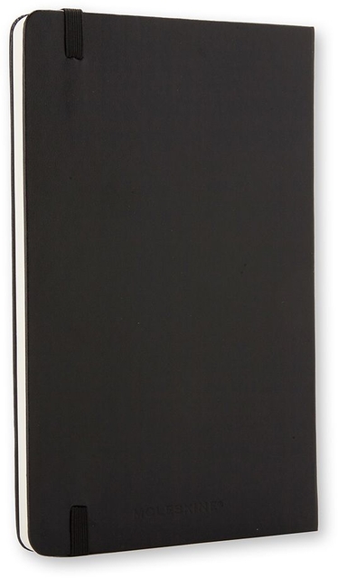 Notitieboek Moleskine pocket 90x140mm blanco hard cover zwart