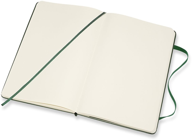 Notitieboek Moleskine large 130x210mm blanco hard cover myrtle green