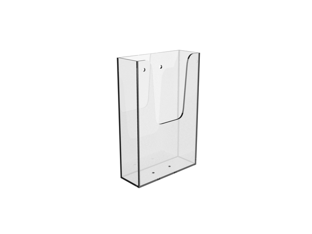Brochure holder OPUS 2 1/3 A4 Wall Mounted Clear